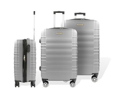 TRAVEL STAR  3 SET SILVER LUGGAGE 