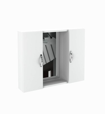 2 DOOR MIRRORED BATHROOM WOODEN CABINET