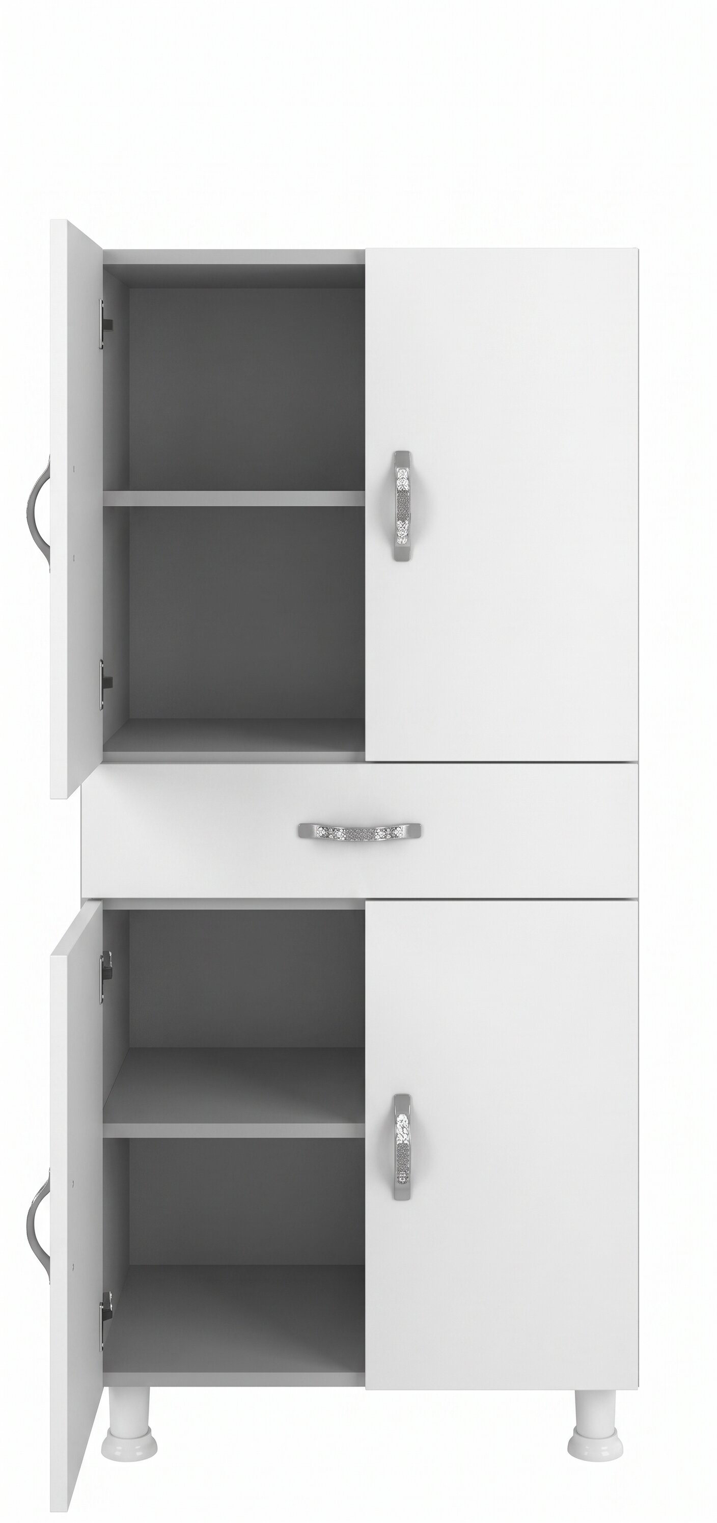 WOODEN 4 DOORS 1 DRAWER CABINET