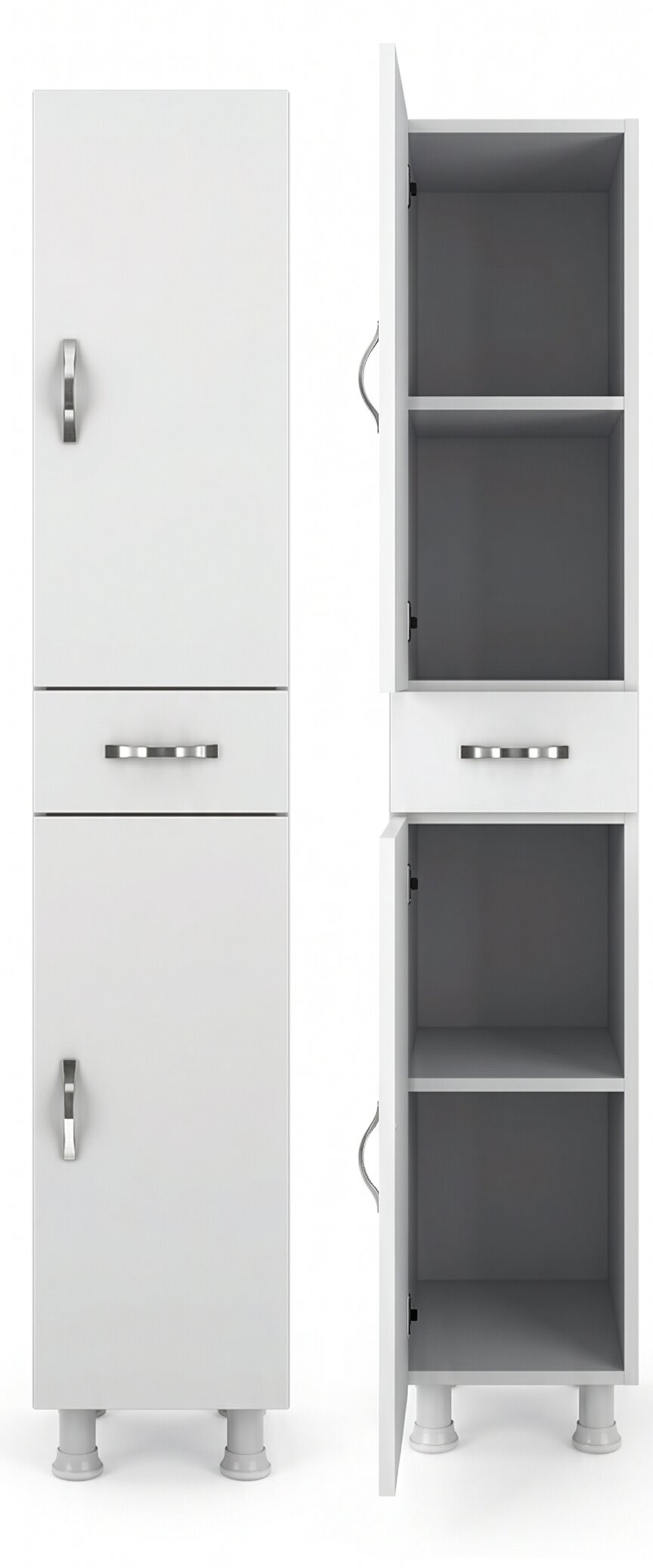 WOODEN 2 DOORS 1 DRAWER CABINET