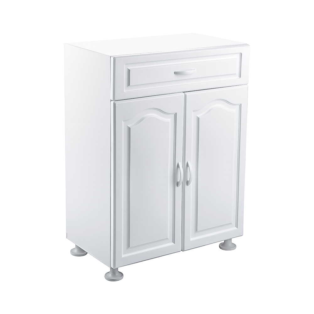 ASSEMBLED 2 DOOR SINGLE DRAWER PVC CABINET
