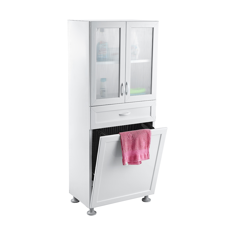 ASSEMBLED GONCAGUL PVC BATH CABINET WITH BASKET