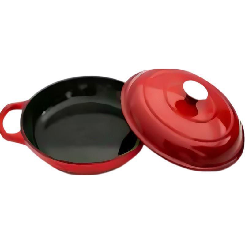 ENAMELED OVAL CAST IRON POT 26CM 