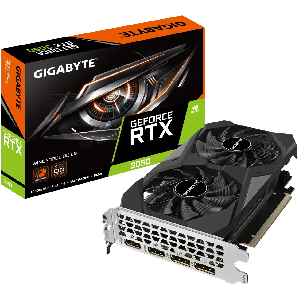 CARTE GRAPHIQUE GIGABYTE GeForce RTX™ 3050 WINDFORCE OC 6G - Image 1 de 5 - Global Networks Béjaïa