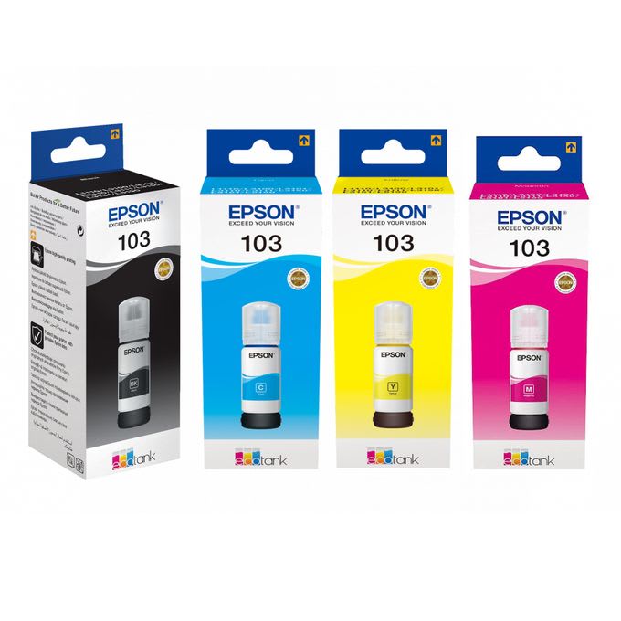 ENCRE EPSON 103 PACK 04 COULEURS - Image 1 de 1 - Global Networks Béjaïa
