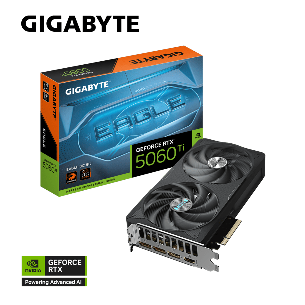 CARTE GRAPHIQUE GIGABYTE GeForce RTX™ 5060 Ti EAGLE OC 8G - Image 1 de 8 - Global Networks Béjaïa