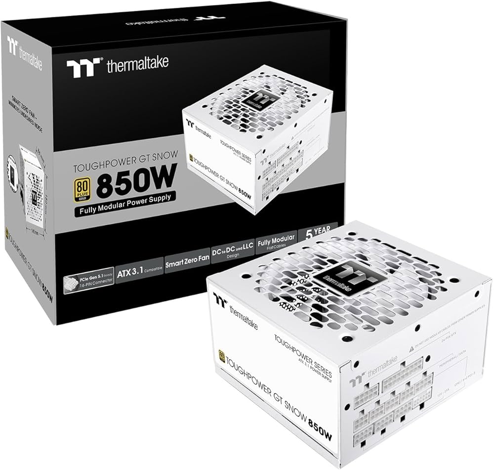 ALIMENTATION THERMALIGHT TOUGHPOWER GT 850W SNOW GOLD ATX MODULAIRE WHITE - Image 1 de 7 - Global Networks Béjaïa