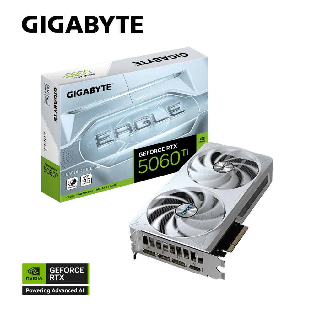 CARTE GRAPGIQUE GIGABYTE RTX 5060TI 16GB EAGLE OC ICE - Image 1 de 8 - Global Networks Béjaïa