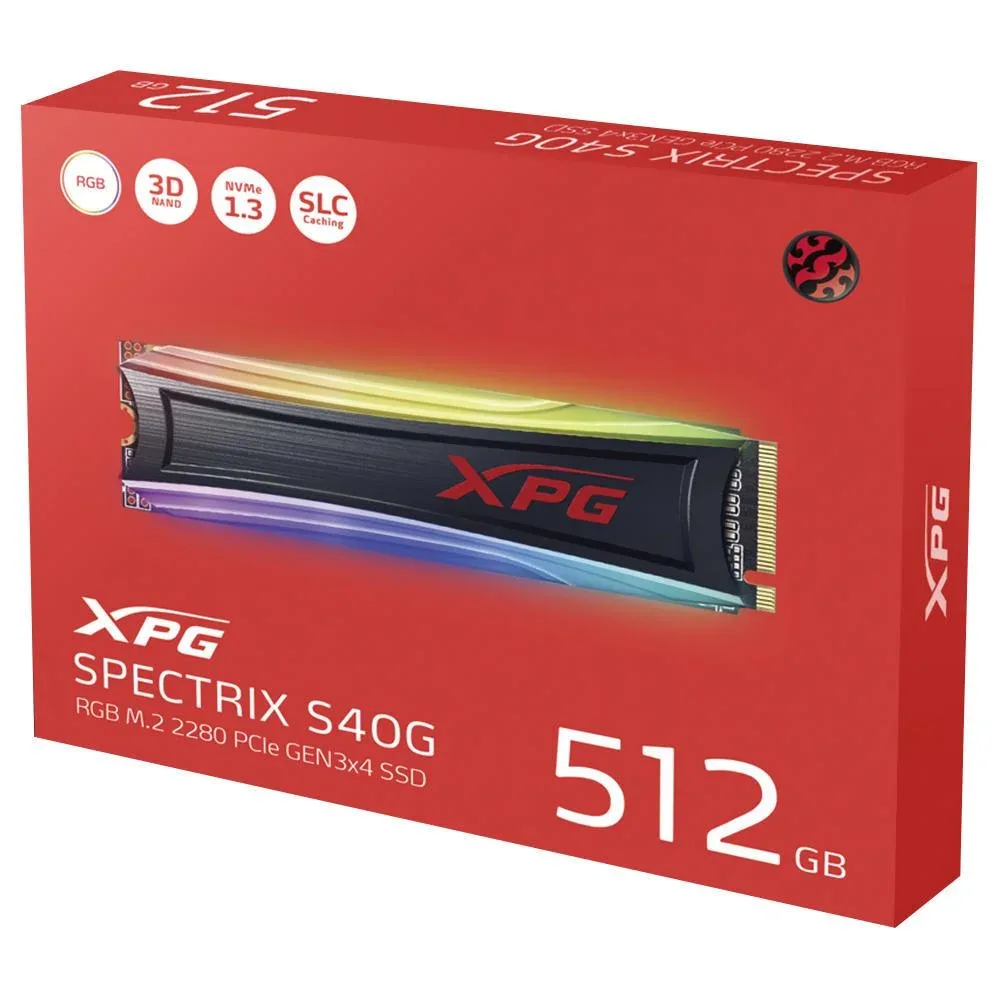 DISQUE SSD NVME ADATA XPG SPECTRIX S40g 512GB RGB - Image 1 de 2 - Global Networks Béjaïa