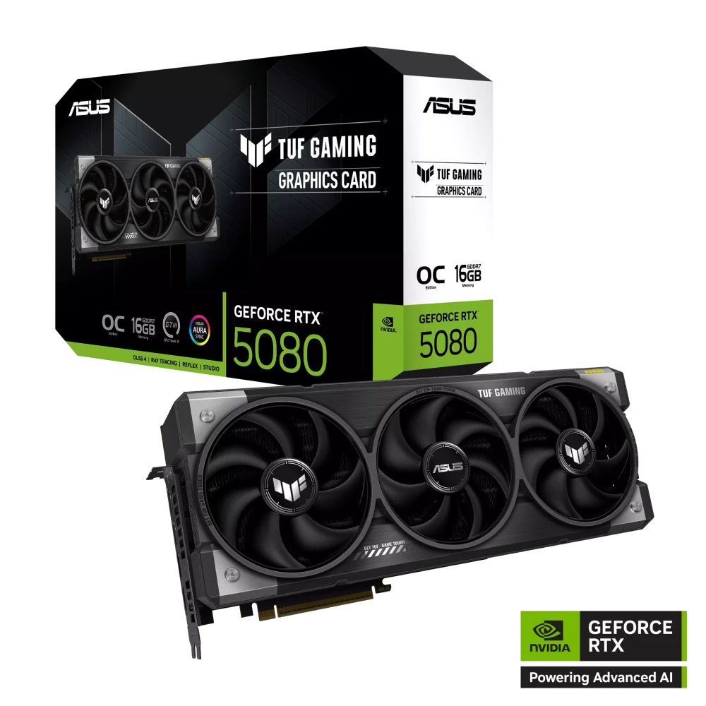 CARTE GRAPHIQUE ASUS TUF Gaming GeForce RTX™ 5080 16GB GDDR7 - Image 1 de 8 - Global Networks Béjaïa