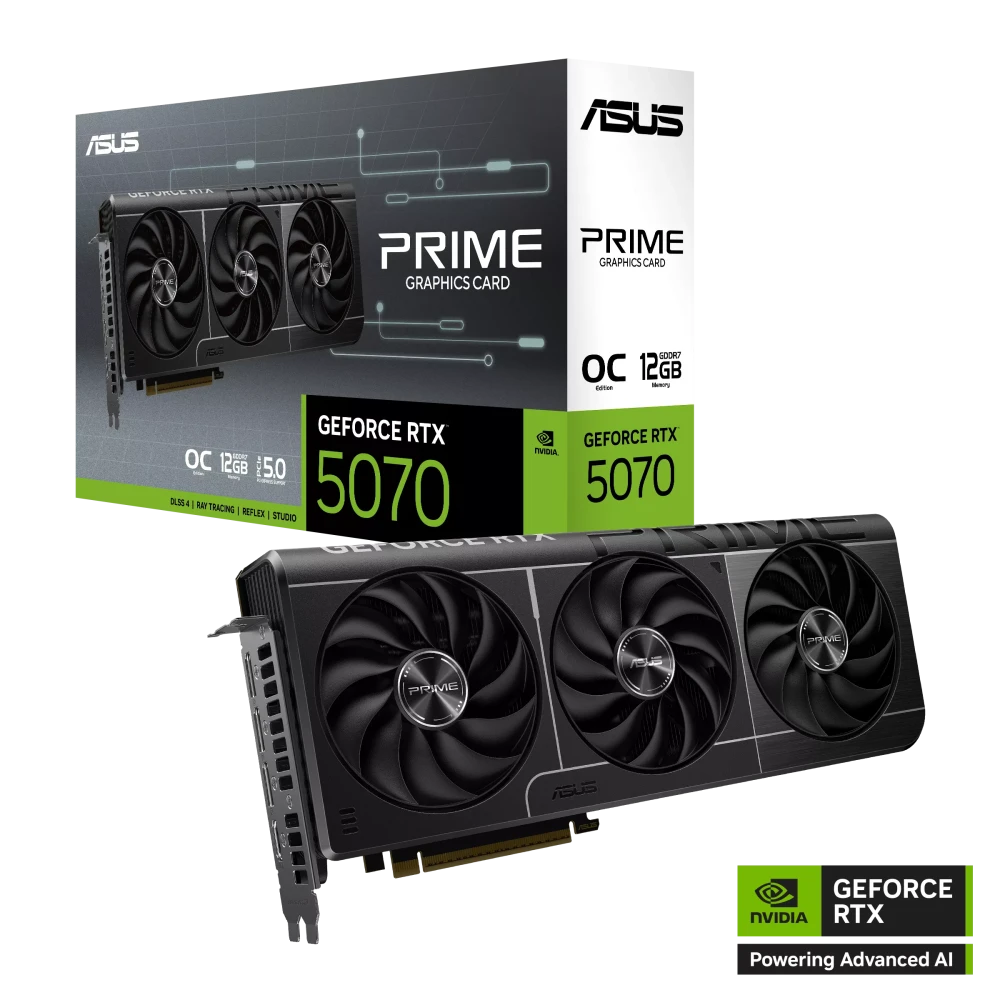 CARTE GRAPHIQUE ASUS PRIME GeForce RTX™ 5070 12GB GDDR7 OC Edition - Image 1 de 8 - Global Networks Béjaïa