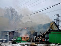 В Нижневартовске сгорело кафе узбекской кухни