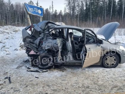В ХМАО водитель Nissan погиб при попытке обгона