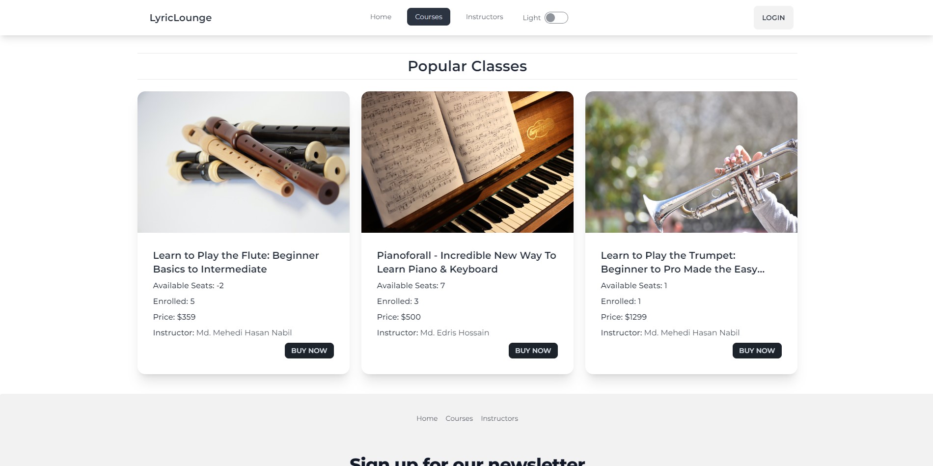 Music Learning Portal