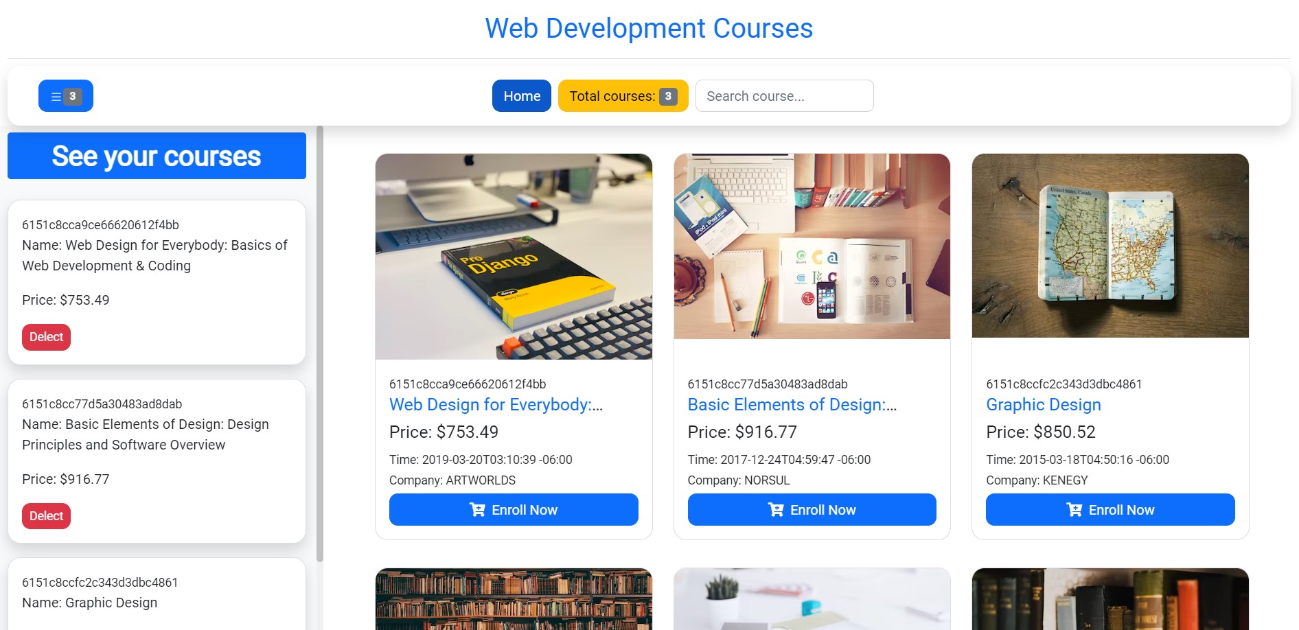 Online Course App React