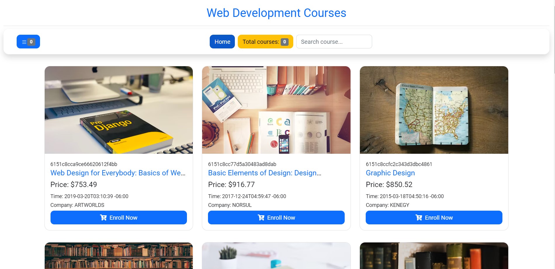 Online Course App React