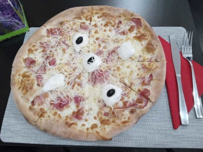 Pizza carbonara