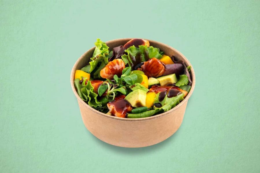 Mango & Somon teriyaki / salata