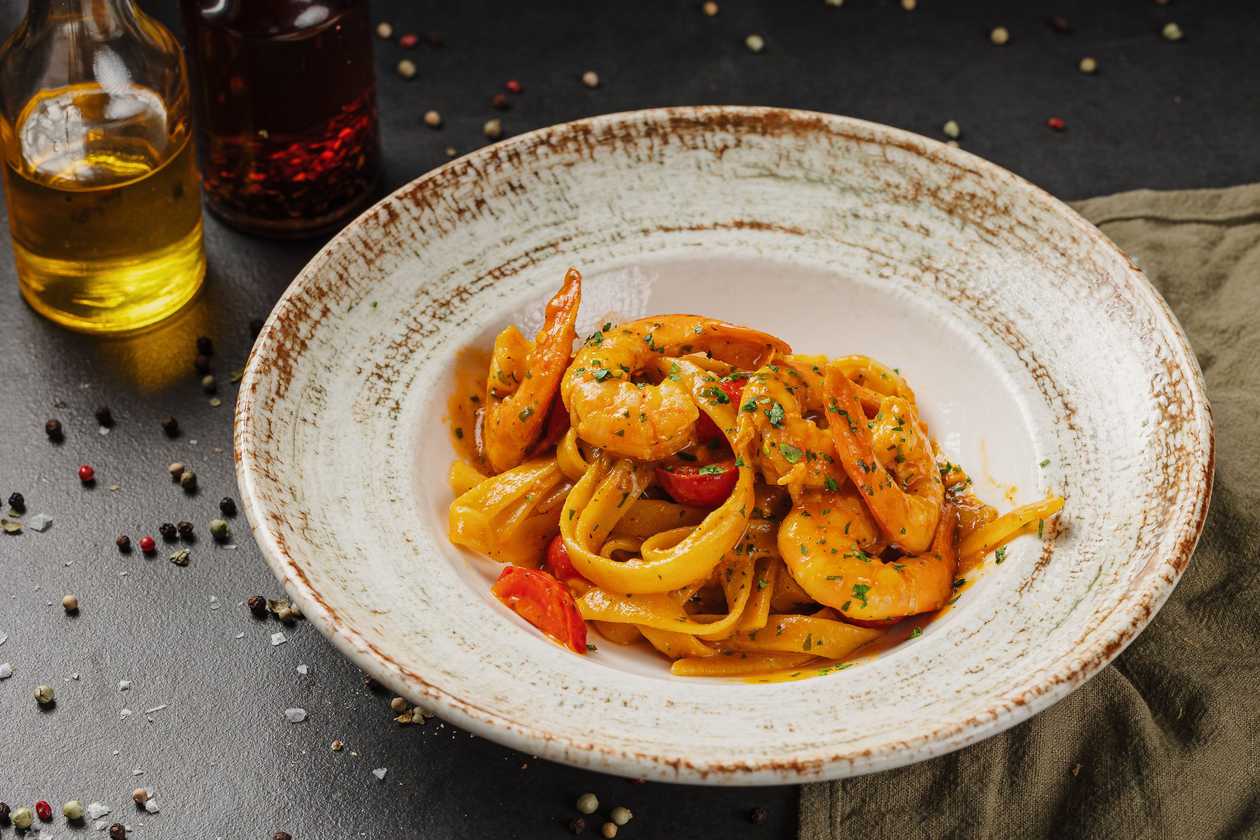 Traglietelle Gamberi e Pomodorini