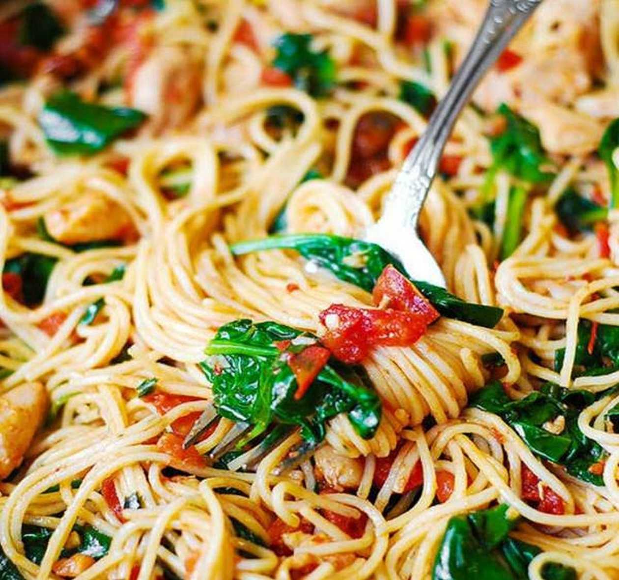 Spaghetti Agli Spinachi