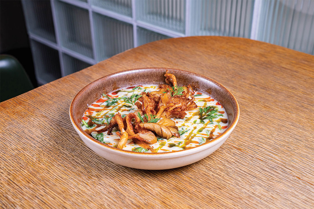 Risotto cu spanac și ciuperci pleurotus