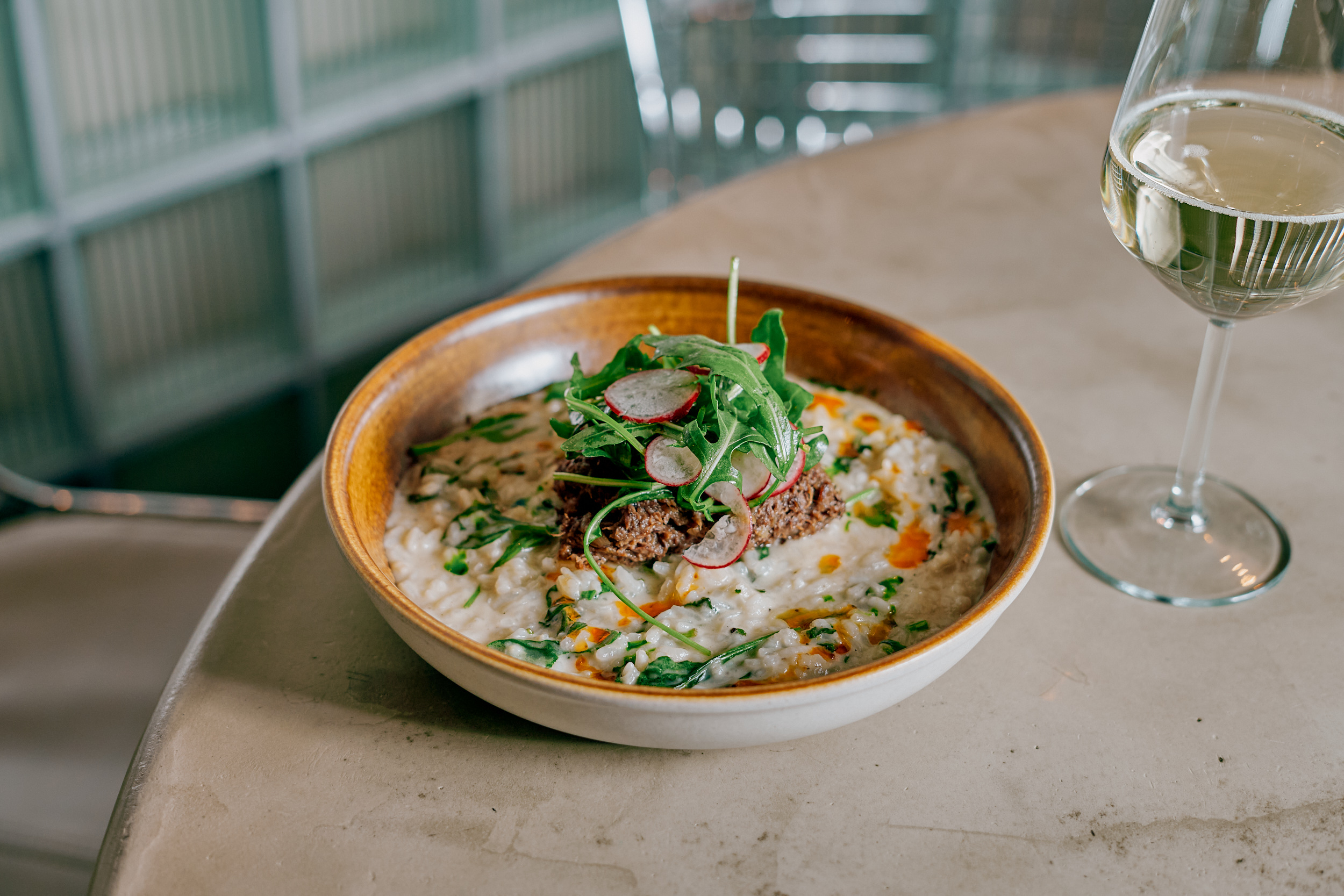 Risotto cu obrăjori de vită