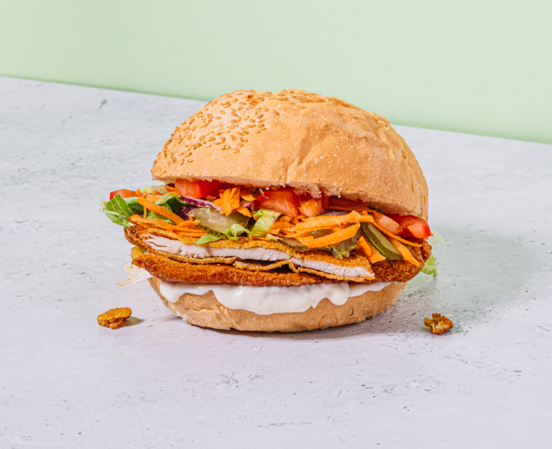 Snițel samurai la chiflă