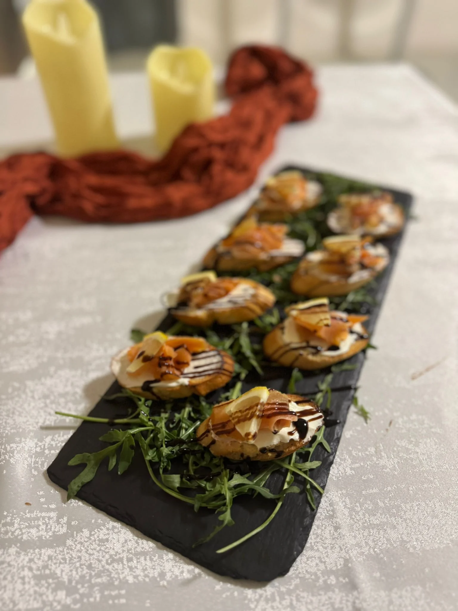 Bruschete somon fume