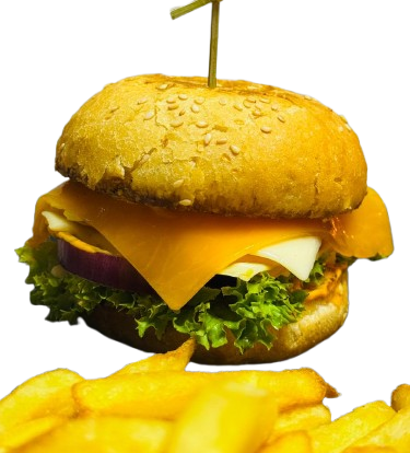 Cheese burger cu cartofii