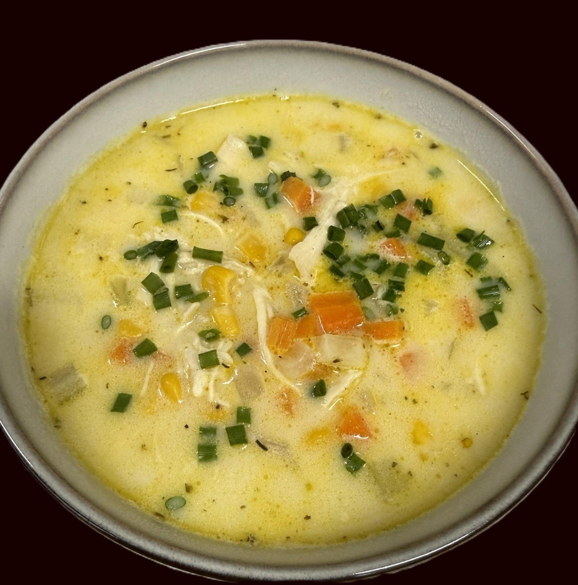 Soup chicken and corn chowder