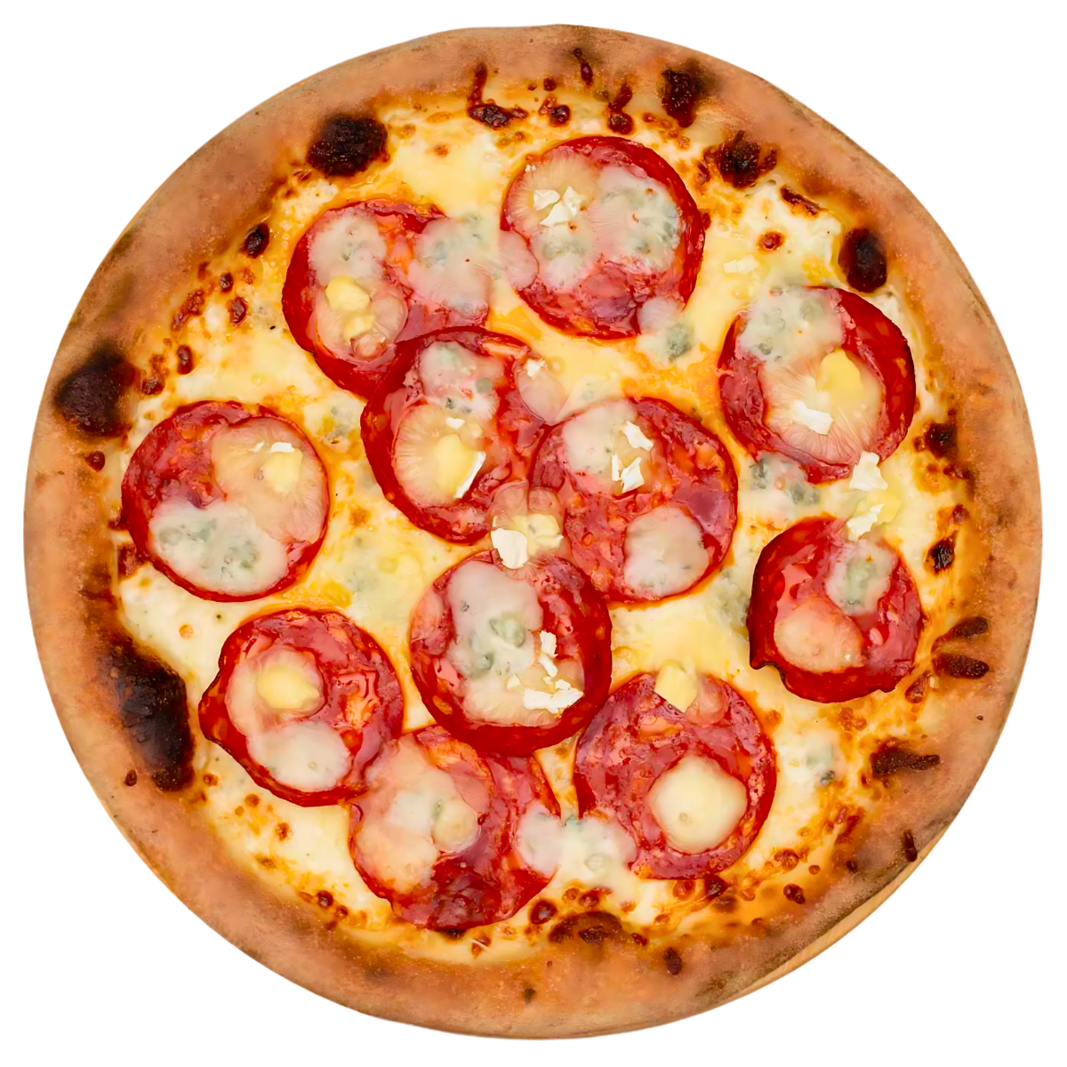 Pizza Quattro Formaggi e Chorizo