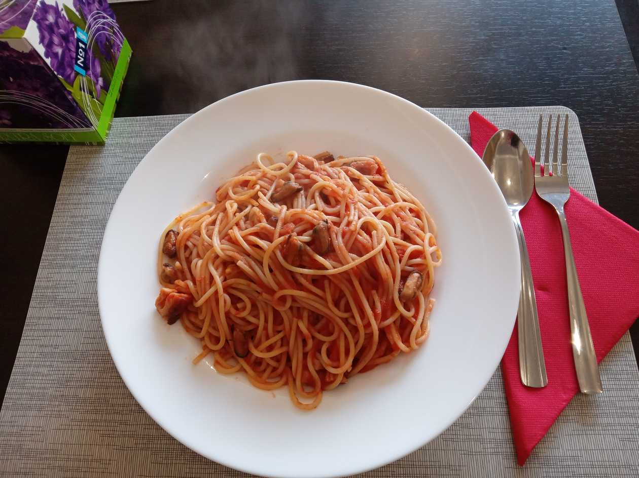 Spaghetti cu fructe de mare
