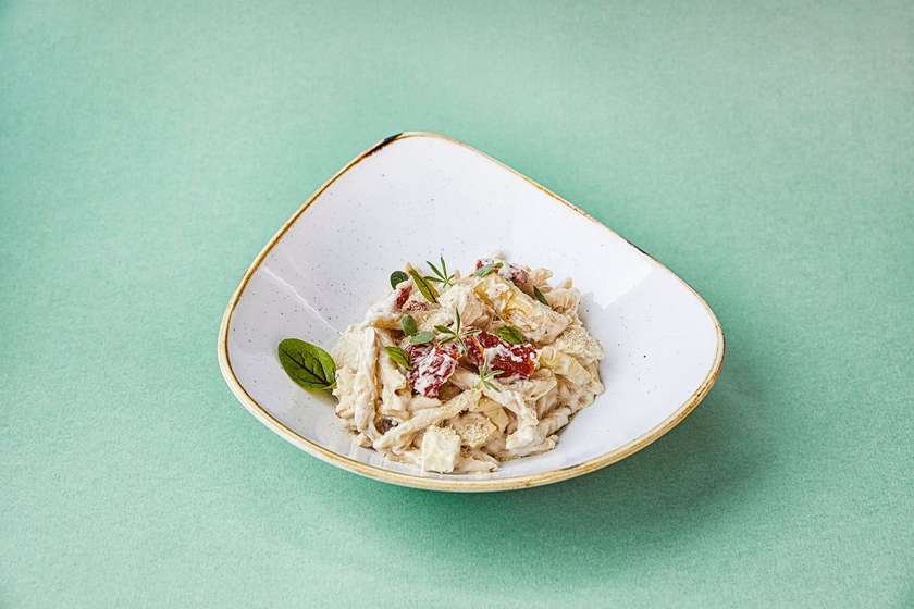 Paste Integrale cu Tofu, Anghinare si Smantana Caju