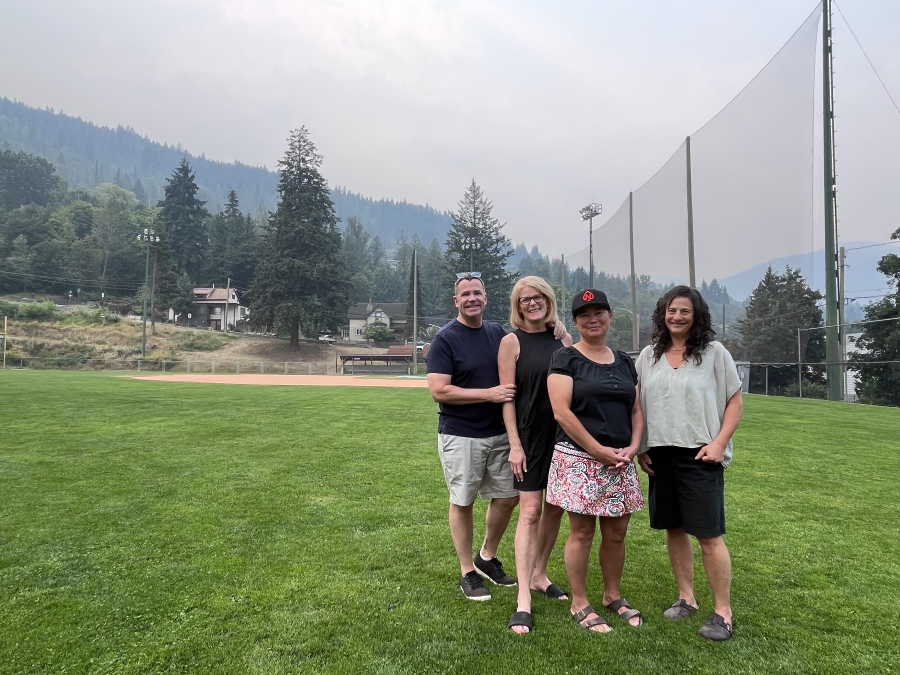 Friends and family gathered at Queen Elizabeth Park in Nelson, British Columbia