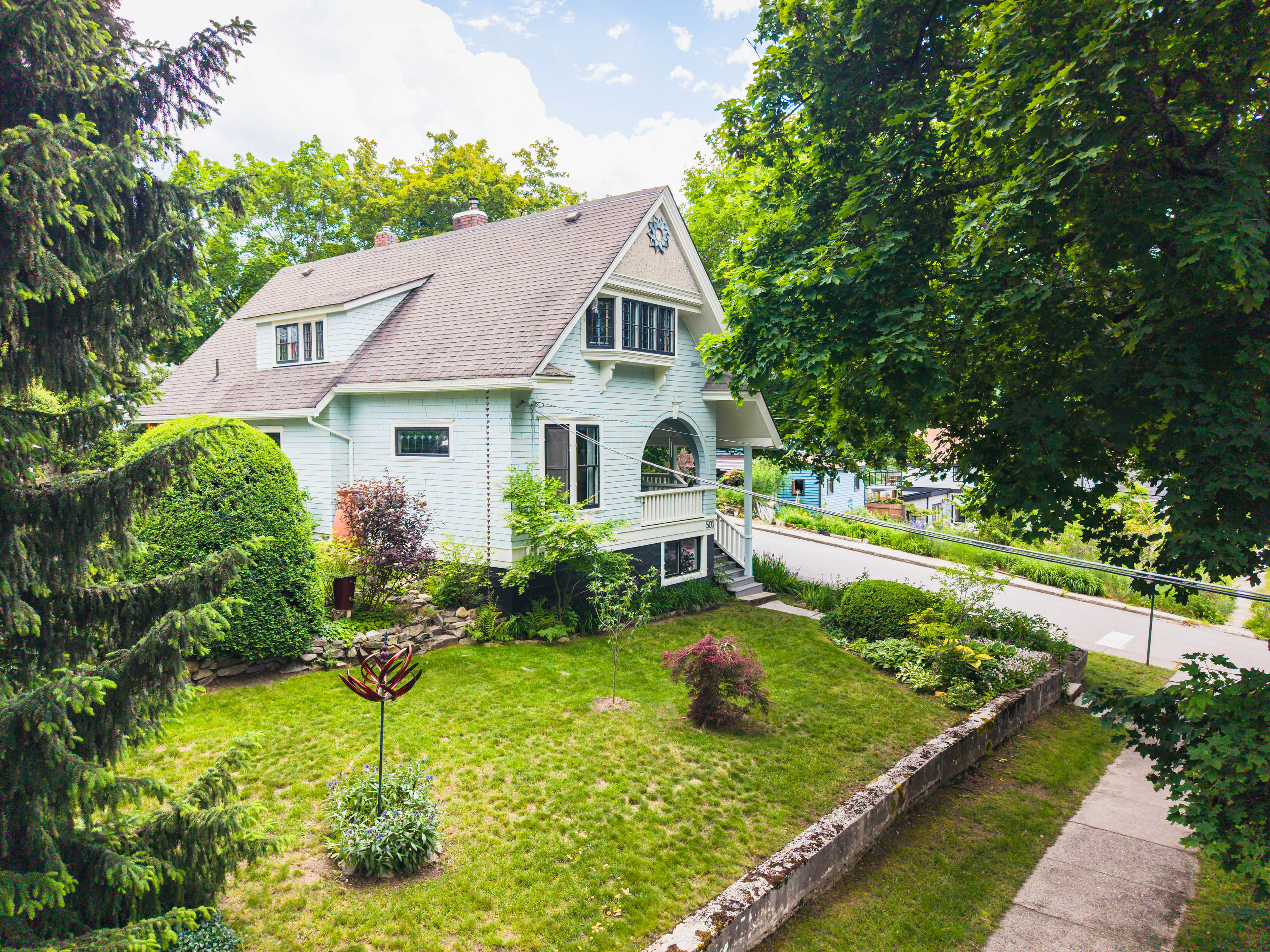 Classic Nelson heritage home with mature landscaping at 502 Houston Street