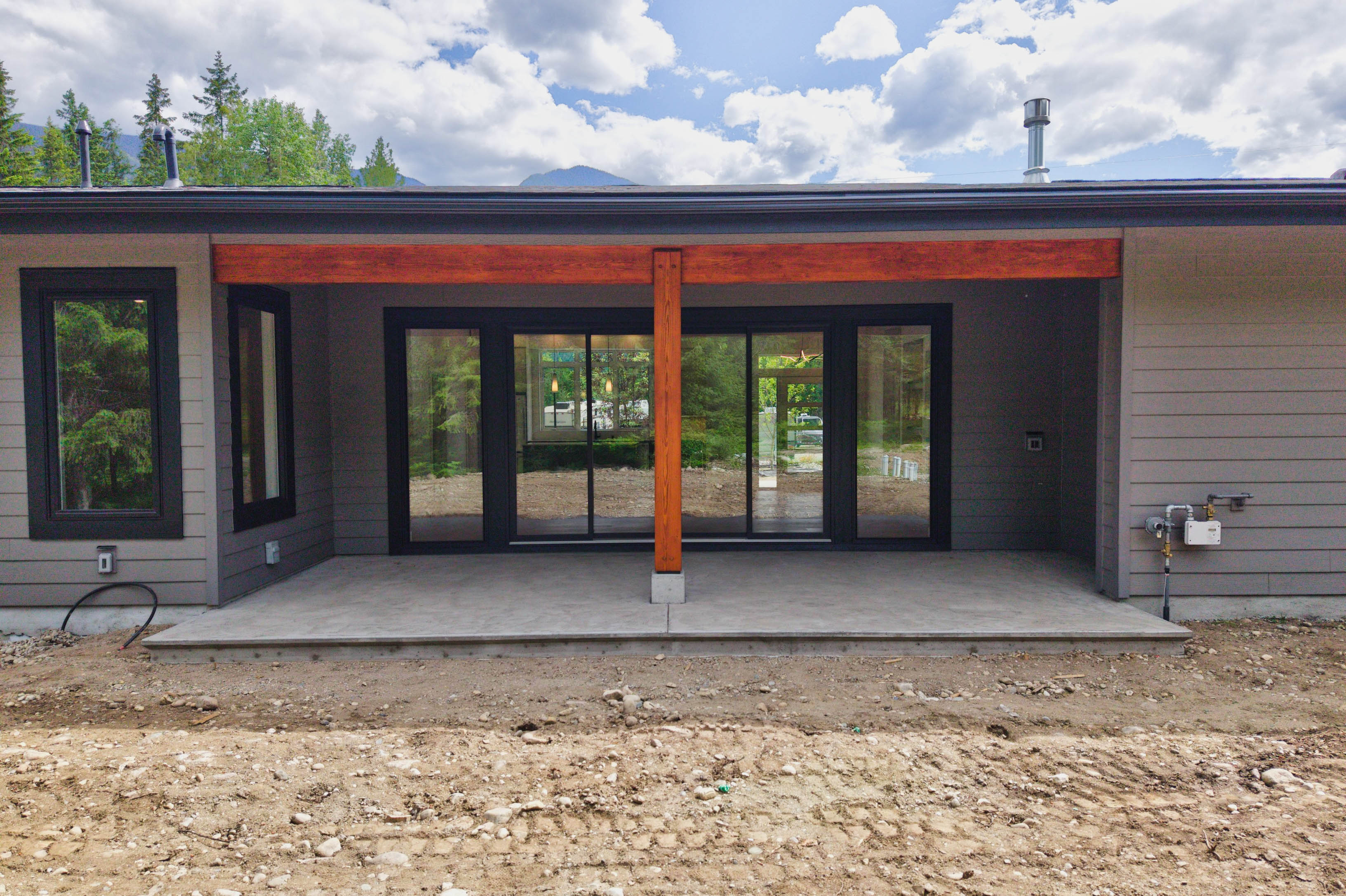 Covered patio at 7769 Holt Road with outdoor living space