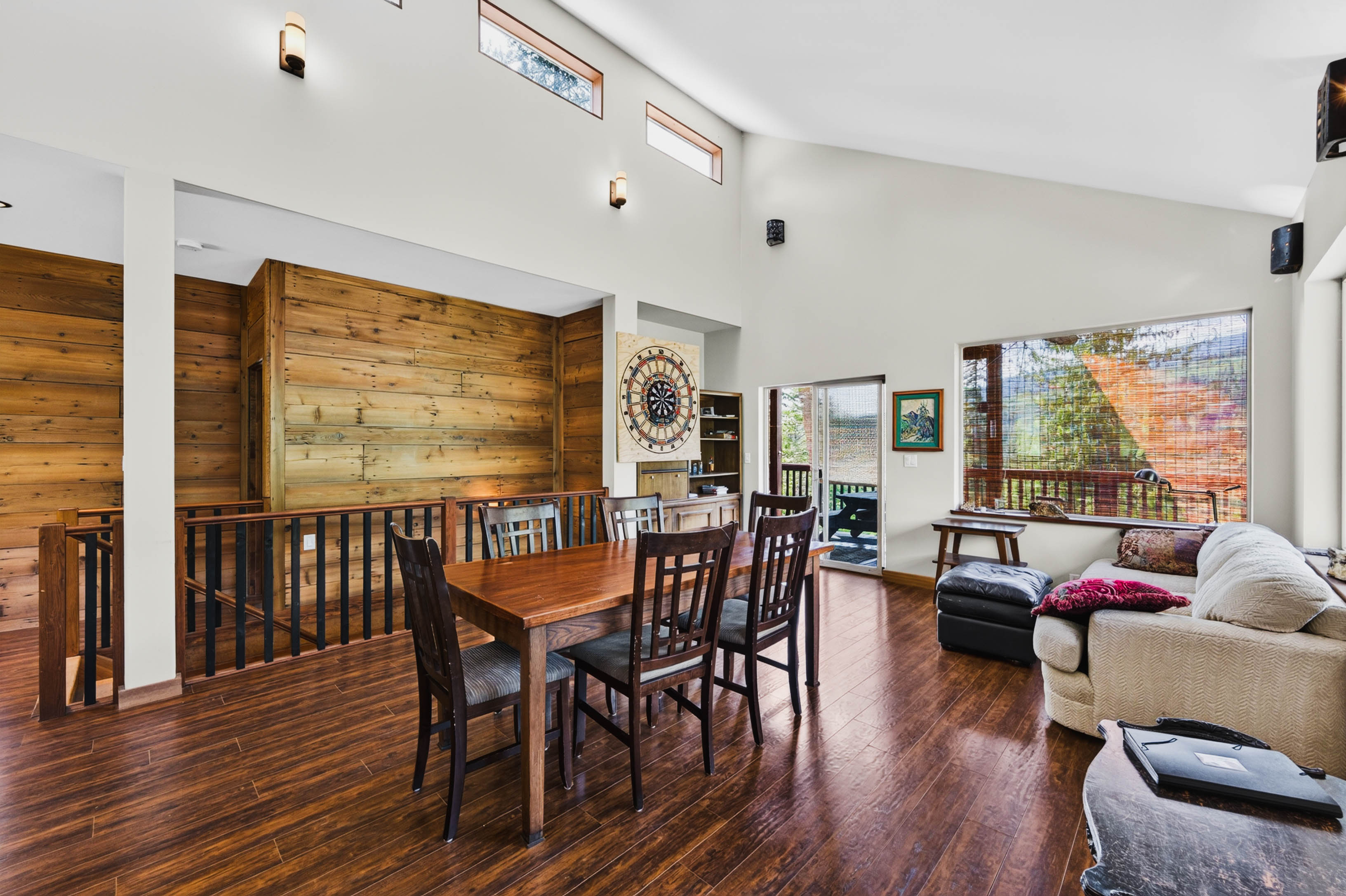Great room and dining area