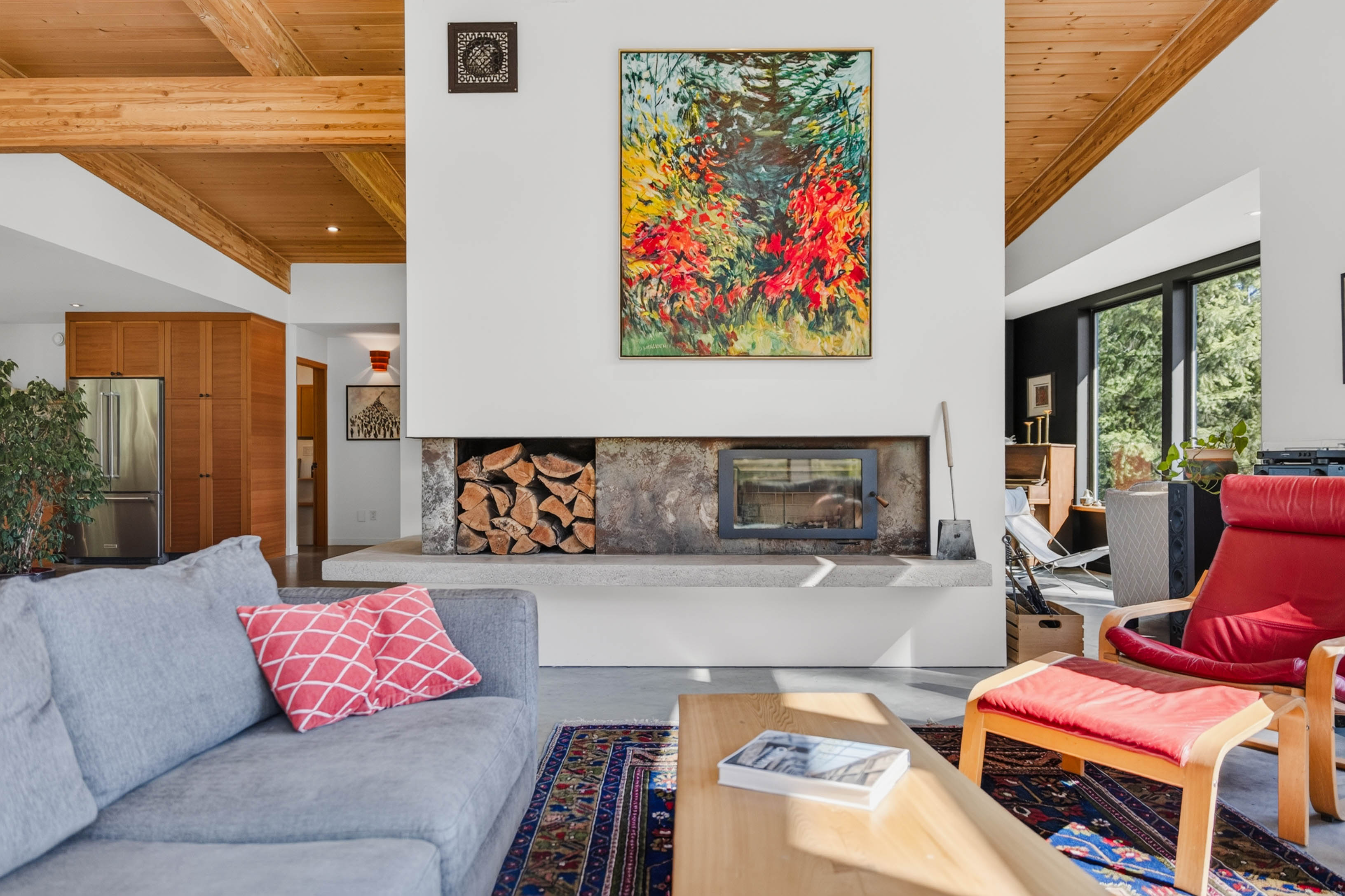 Fireplace and living room detail at 4135 Kays Road