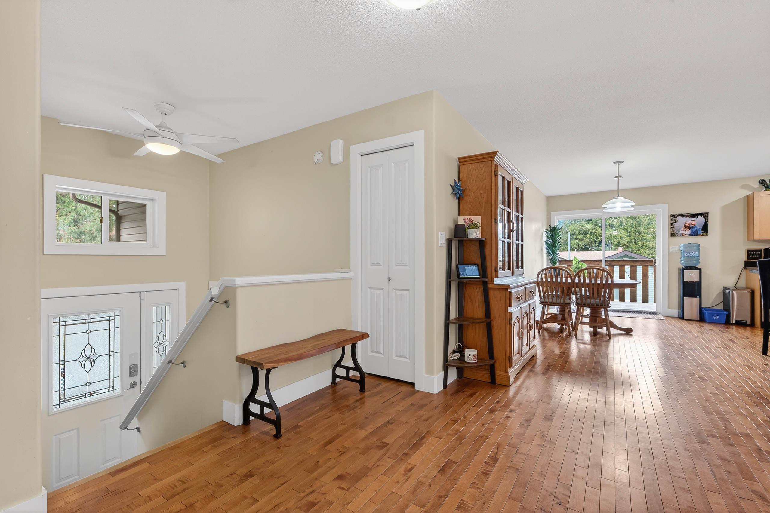 Main-floor entry and dining area at 120 Kootenay Avenue