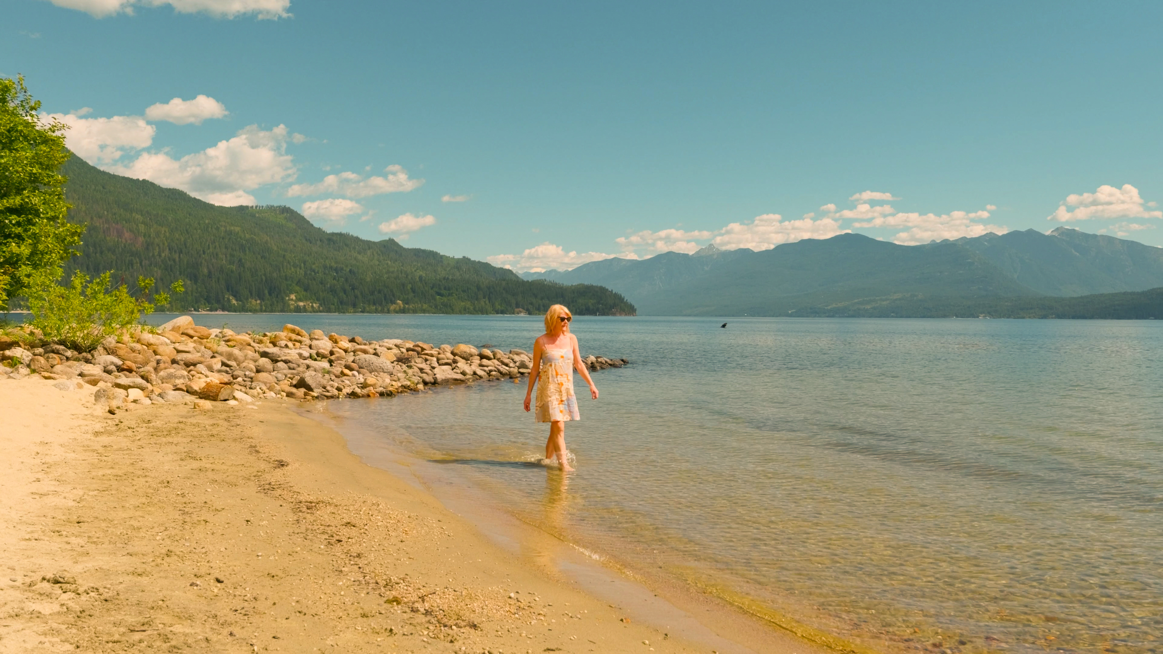 A summer day along a Balfour-area shoreline