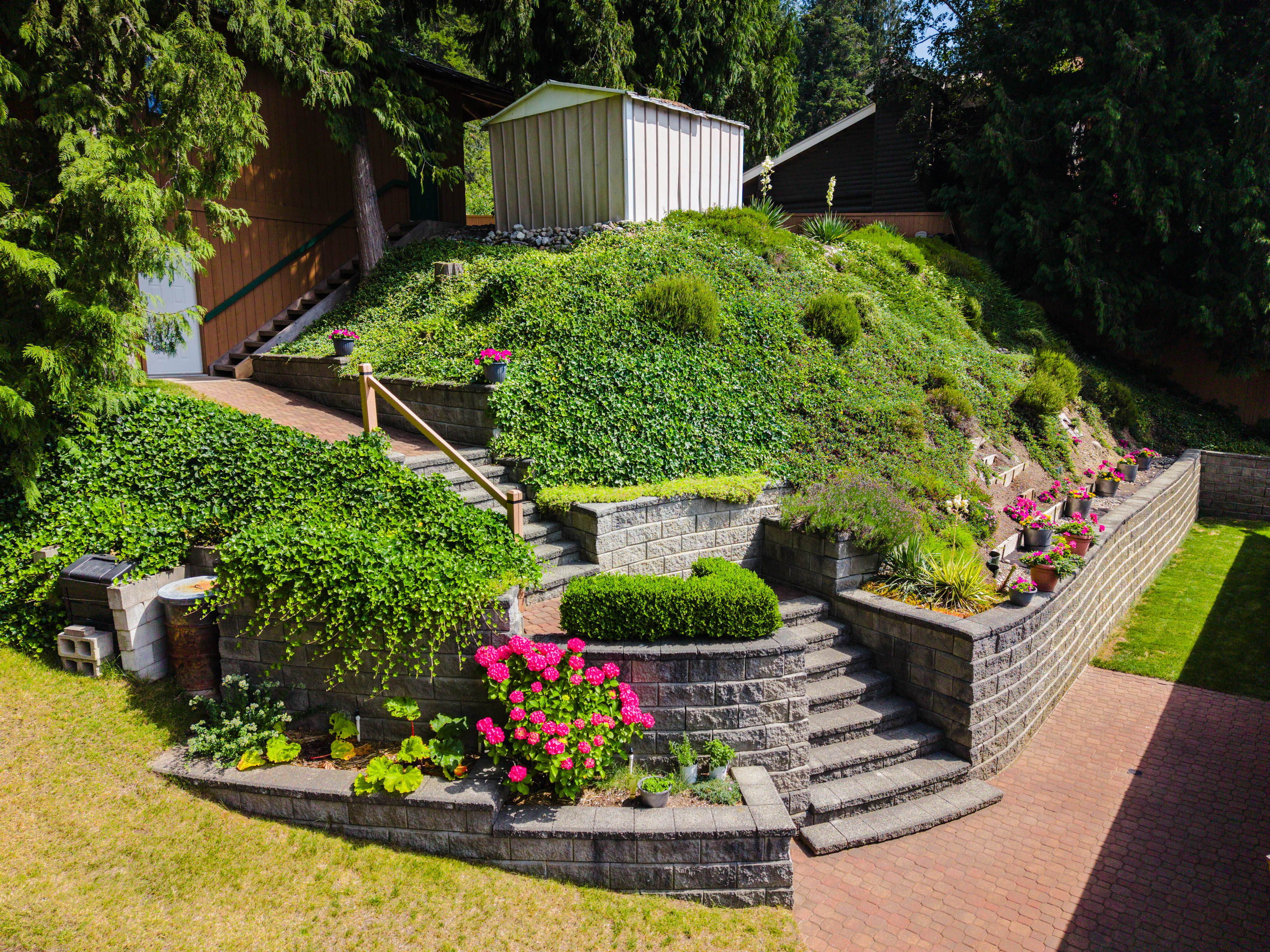Landscaped grounds and waterfront setting at 6714 Highway 3A