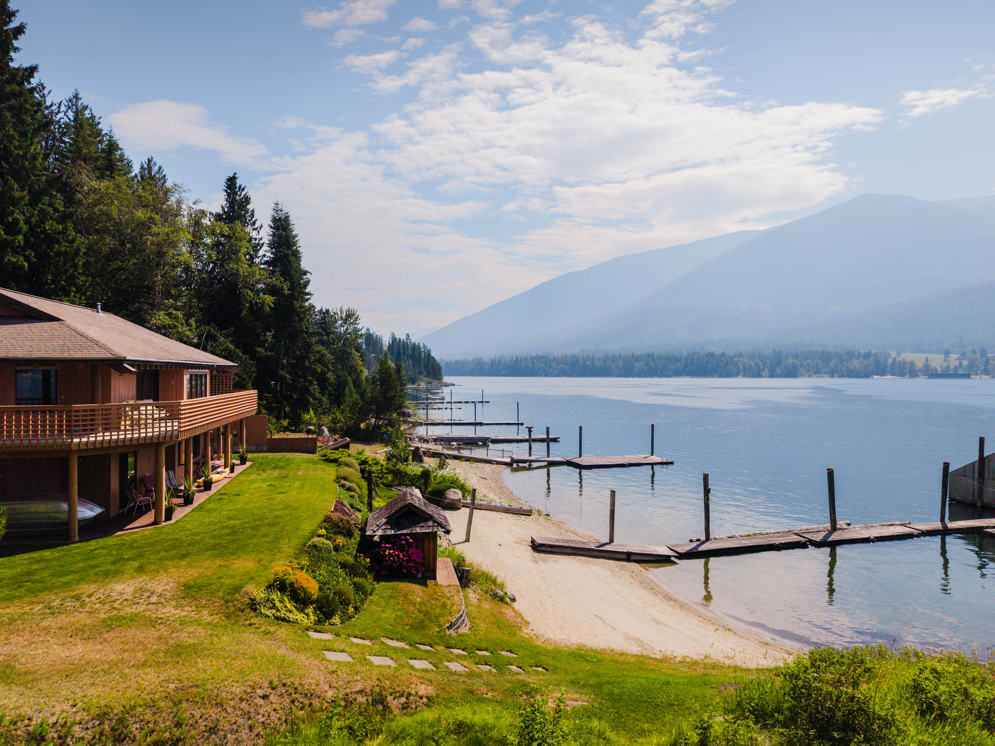 Aerial view of 6714 Highway 3A on Kootenay Lake