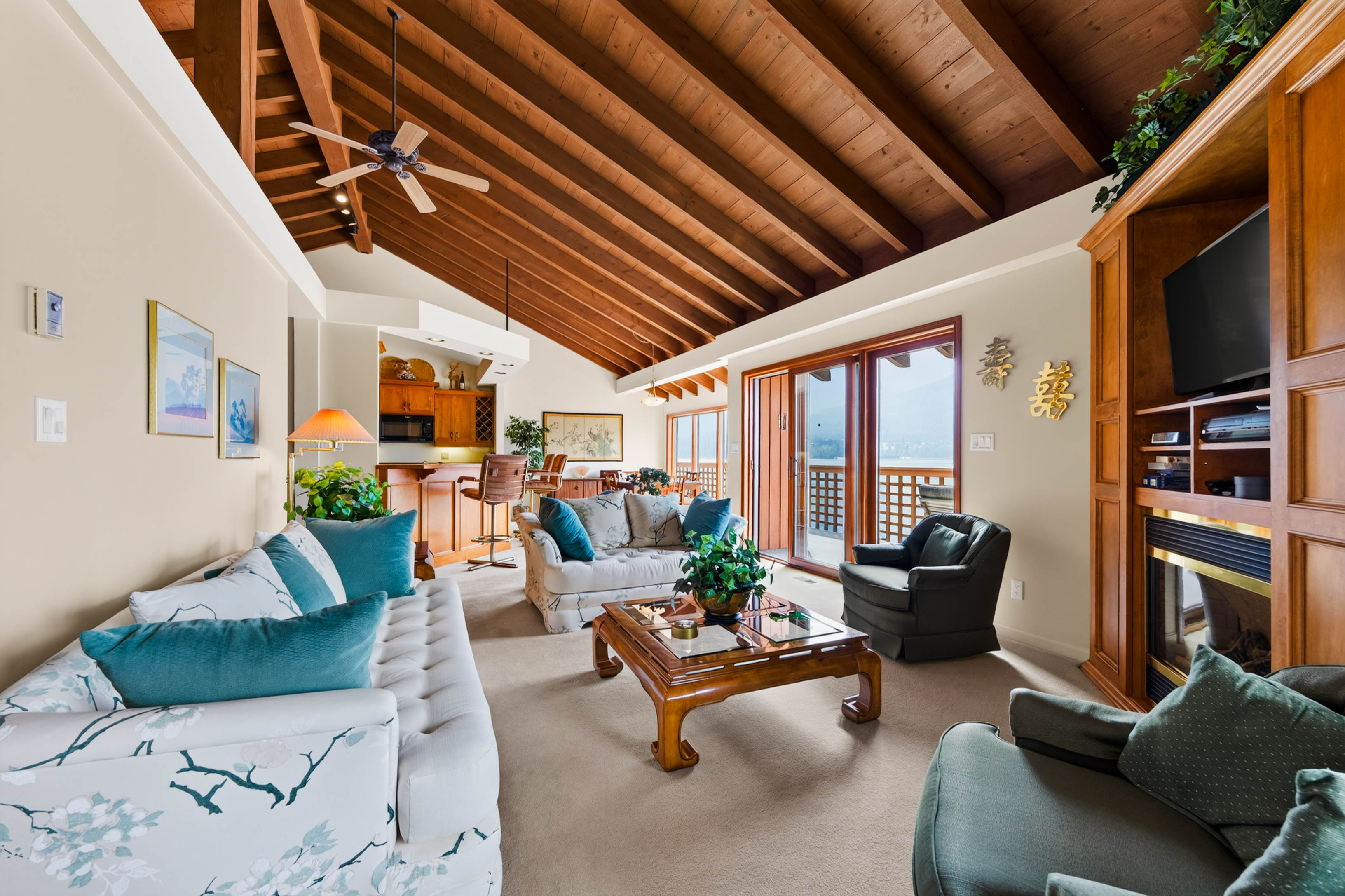 Vaulted great room at 6714 Highway 3A