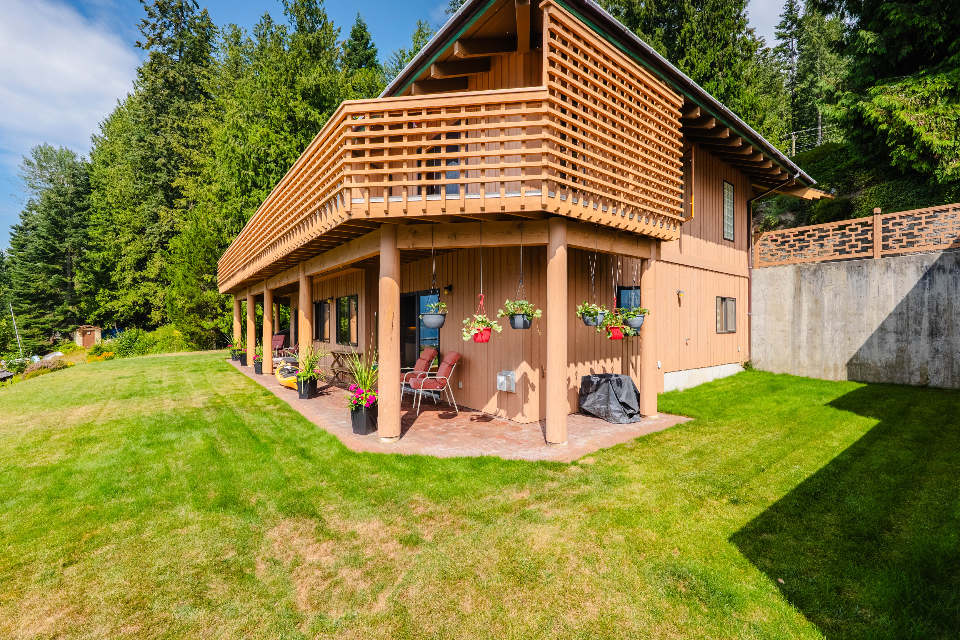 Lower patio at 6714 Highway 3A