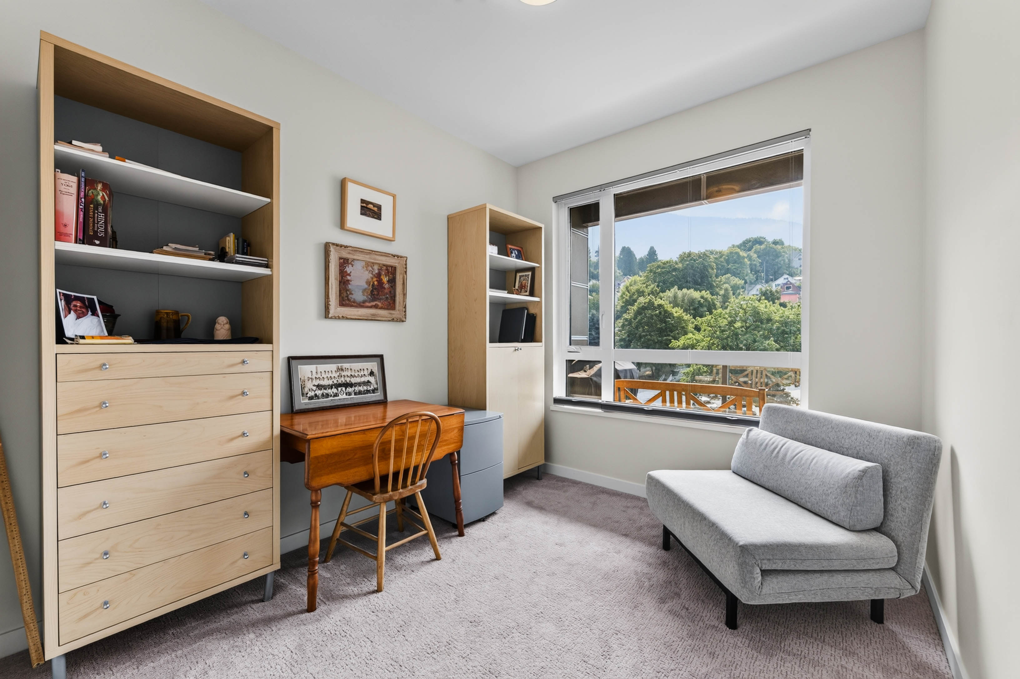 Second bedroom currently used as a home office at Unit 408 Nelson Commons