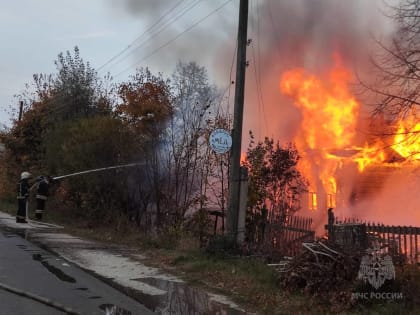 В Палехском районе на пожаре погиб человек