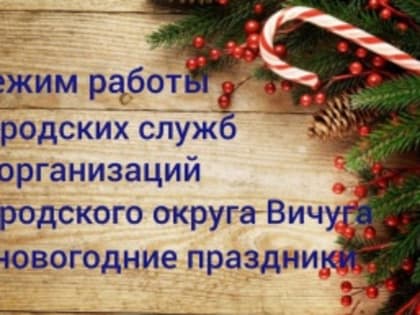 Графики работы городских служб и организаций в новогодние праздники