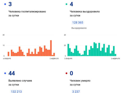 44 ковид диагноза поставили 3 февраля в Ивановской области