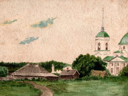 Село на правом берегу реки
