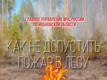 Не допускайте лесных пожаров!